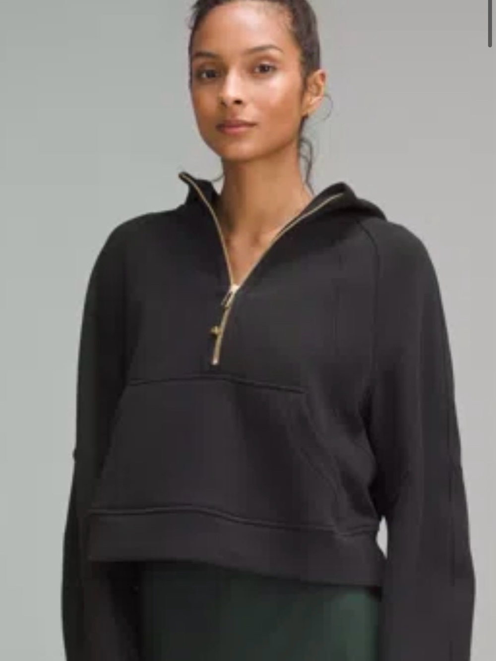 Lululemon Black Quarter-Zip Scuba Sweatshirt - Women